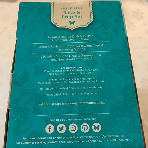 Pioneer Women Bake and Prep Set Brilliant Blooms New in Open Box - Picture 6 of 7